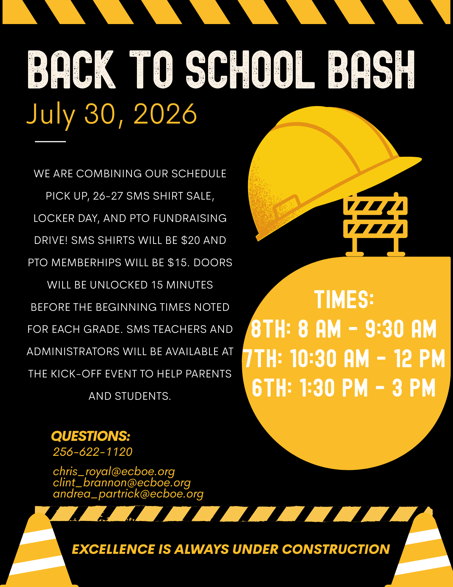 Back-To-School Bash: July 30th
